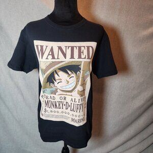 EXCLUSIVE One Piece Monkey D. Luffy Wanted Poster Authentic Anime T-Shirt Sm S